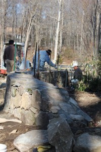 New Canaan Curved Stone Wall