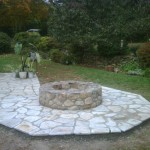 Added fire pit extension to patio